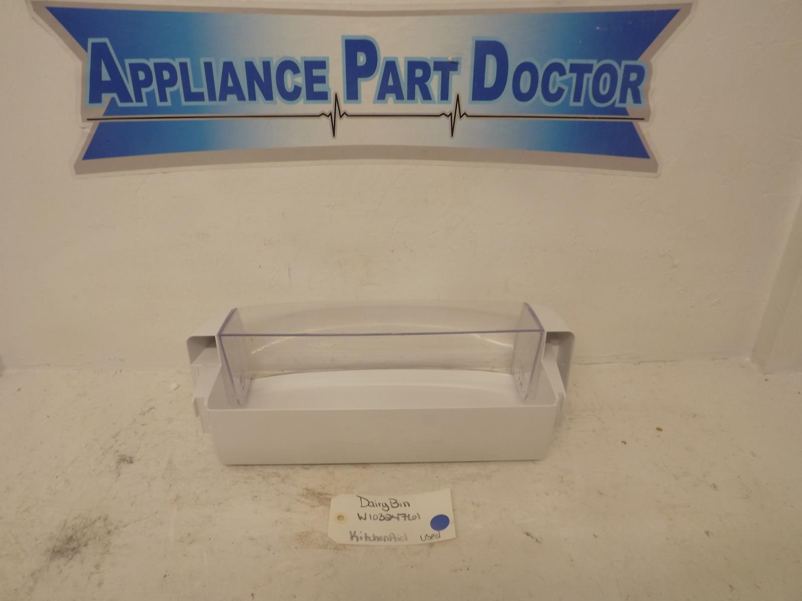KitchenAid Refrigerator W10324761 Dairy Bin Used KitchenAid Refrigerator W10324761 Dairy Bin Used